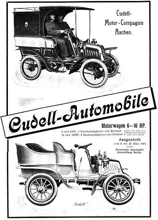 Cudell Anzeige zur Autmobil Austellung Berlin 1903