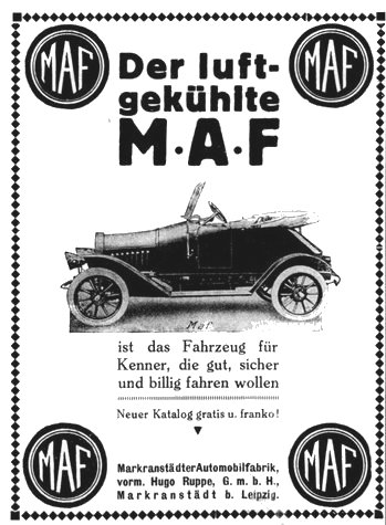 zeitungswerbung MAF 1914